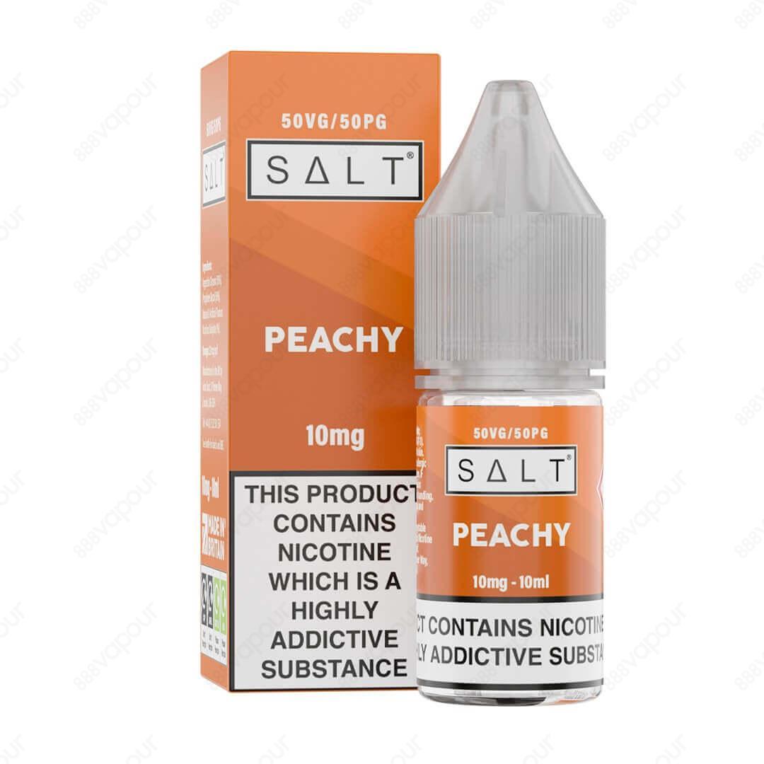 SALT Peachy E-Liquid - Nicotine Salts - From £2.49 - 888 Vapour | £3.49 | 888 Vapour | SALT Peachy nicotine salt e-liquid by SALT is fresh peaches and apricots with a dash of cream. Salt nicotine is made from the same nicotine found within the tobacco pla