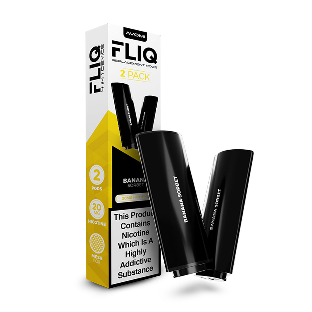 Banana Sorbet Avomi Fliq Prefilled Replacement Pods