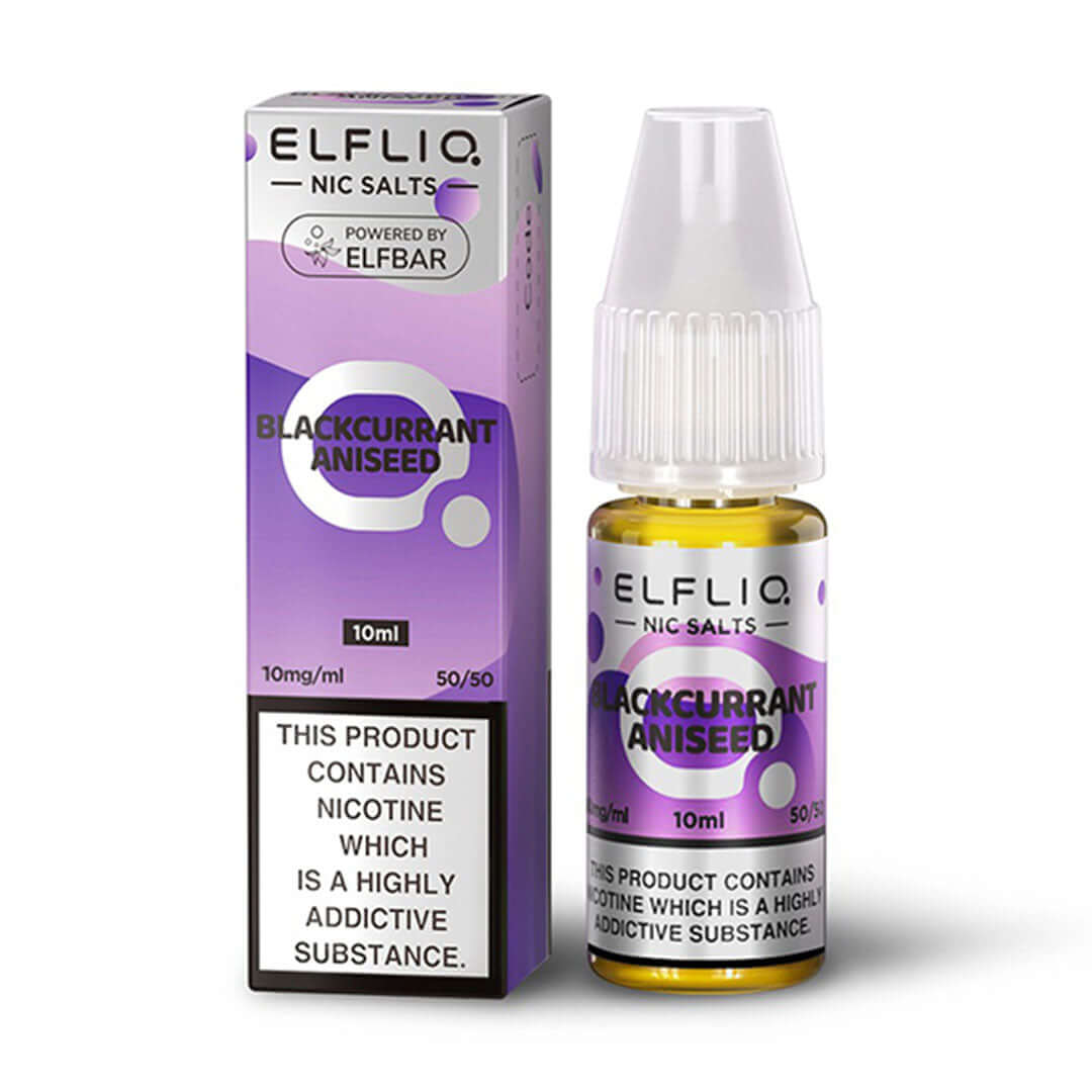 Elf Bar Elfliq Blackcurrant Aniseed 10mg Nicotine Salt E-Liquid