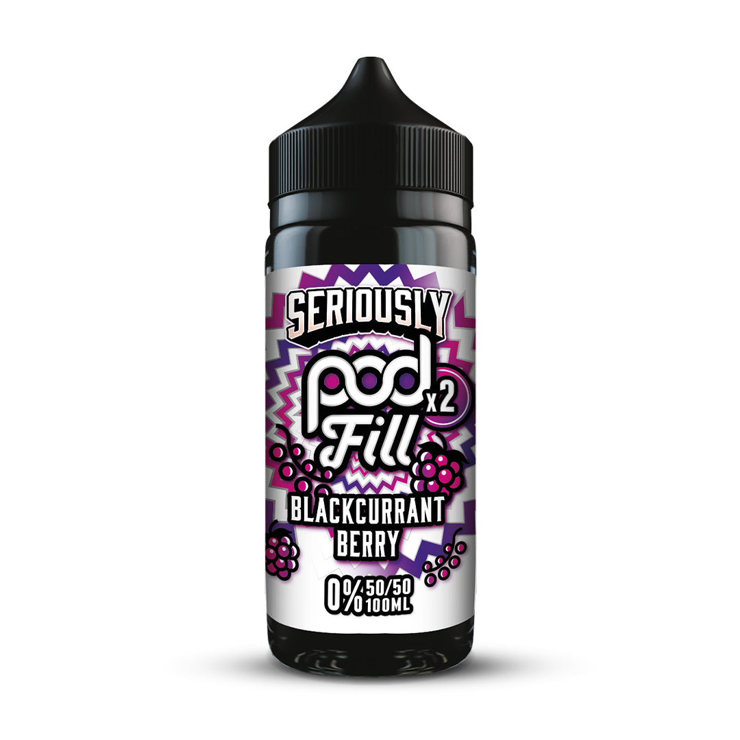 Doozy Vape Co Blackcurrant Berry Seriously Pod Fill X2 120ml Shortfill E-Liquid