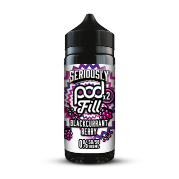 Doozy Vape Co Blackcurrant Berry Seriously Pod Fill X2 120ml Shortfill E-Liquid
