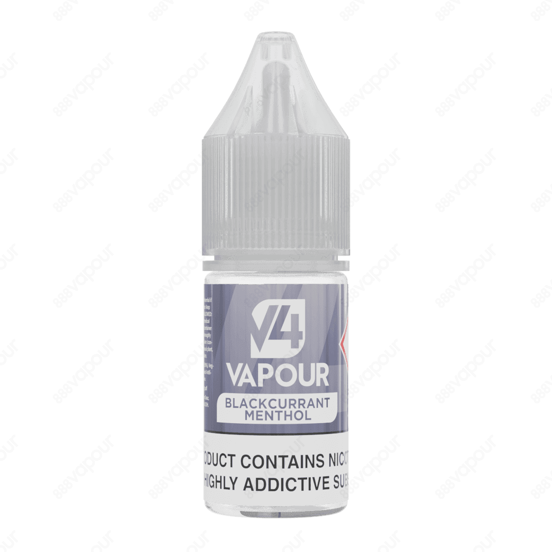 V4 Vapour Blackcurrant Menthol 0mg Freebase E-Liquid