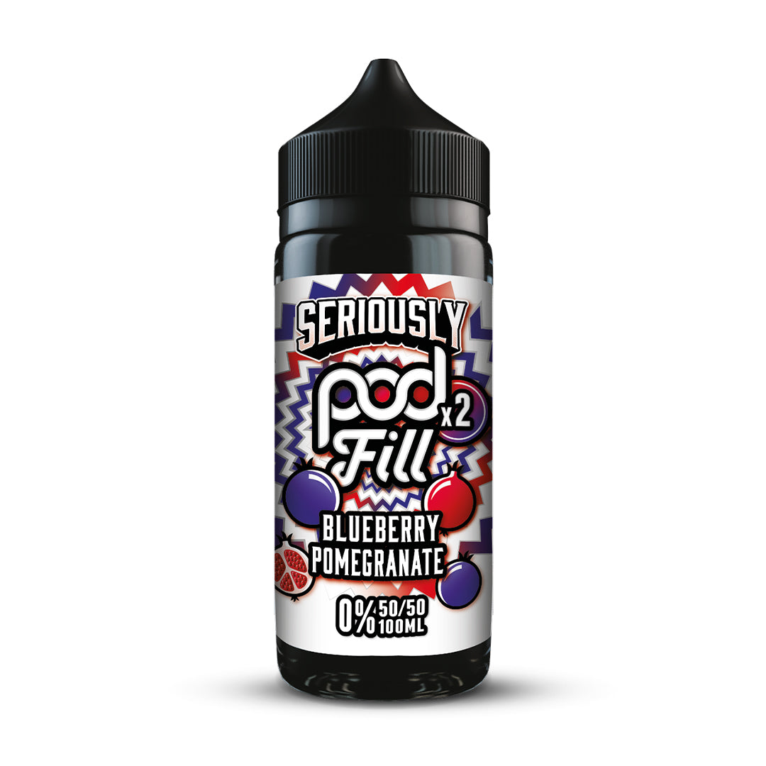 Doozy Vape Co Blueberry Pomegranate Seriously Pod Fill X2 120ml Shortfill E-Liquid