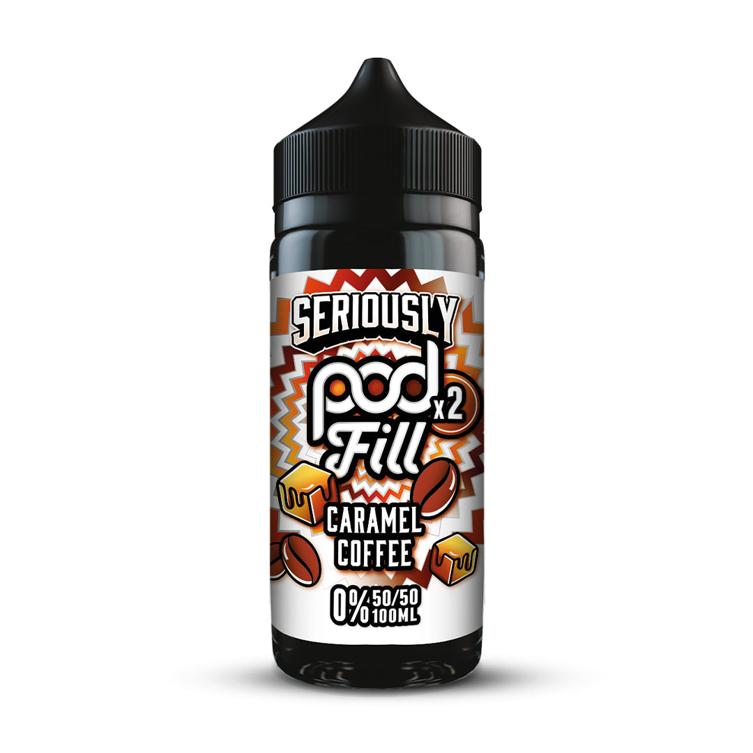 Doozy Vape Co Caramel Coffee Seriously Pod Fill X2 120ml Shortfill E-Liquid