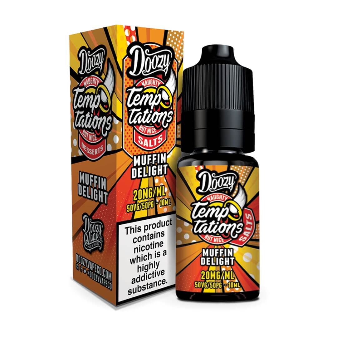 Doozy Vape Co Temptations Salts Muffin Delight 20mg Nicotine Salt E-Liquid