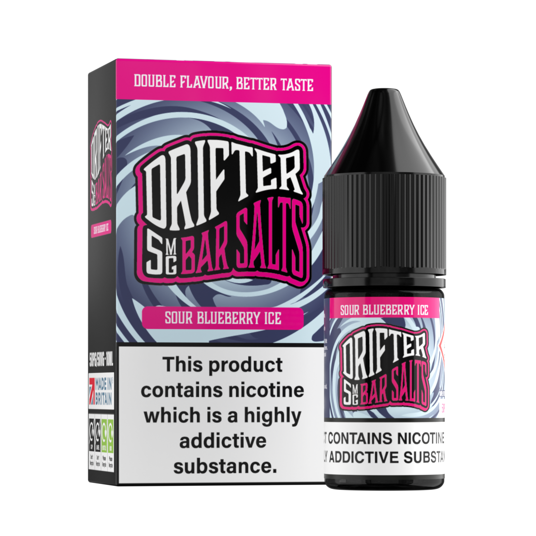 Drifter Bar Salts Sour Blueberry Ice 20mg Nicotine Salt E-Liquid