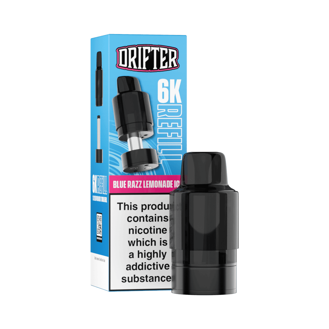 Drifter Bar 6k Blue Razz Lemonade Ice Replacement Pod