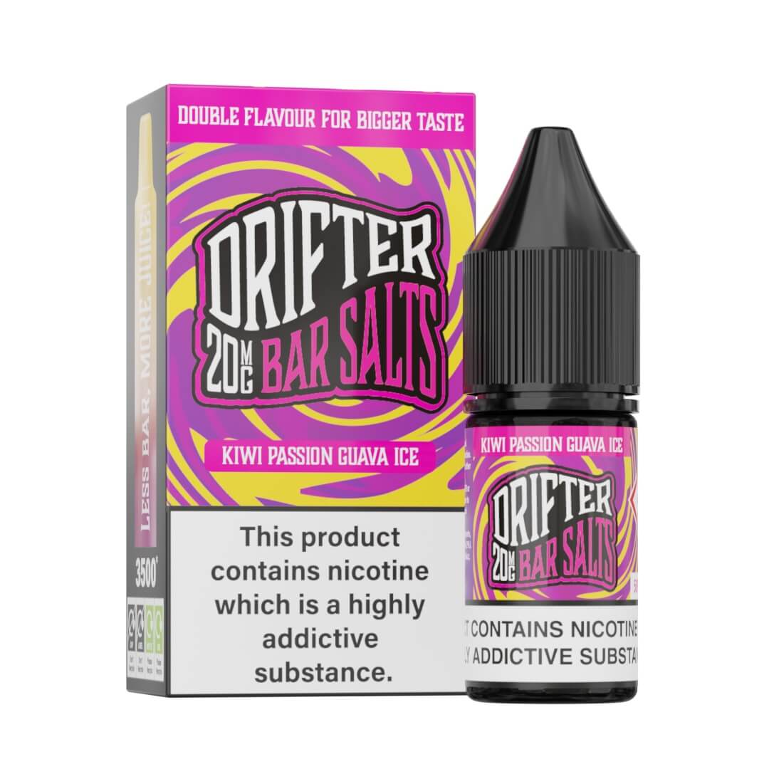 Drifter Bar Salts Kiwi Passion Guava Ice 20mg Nicotine Salt E-Liquid