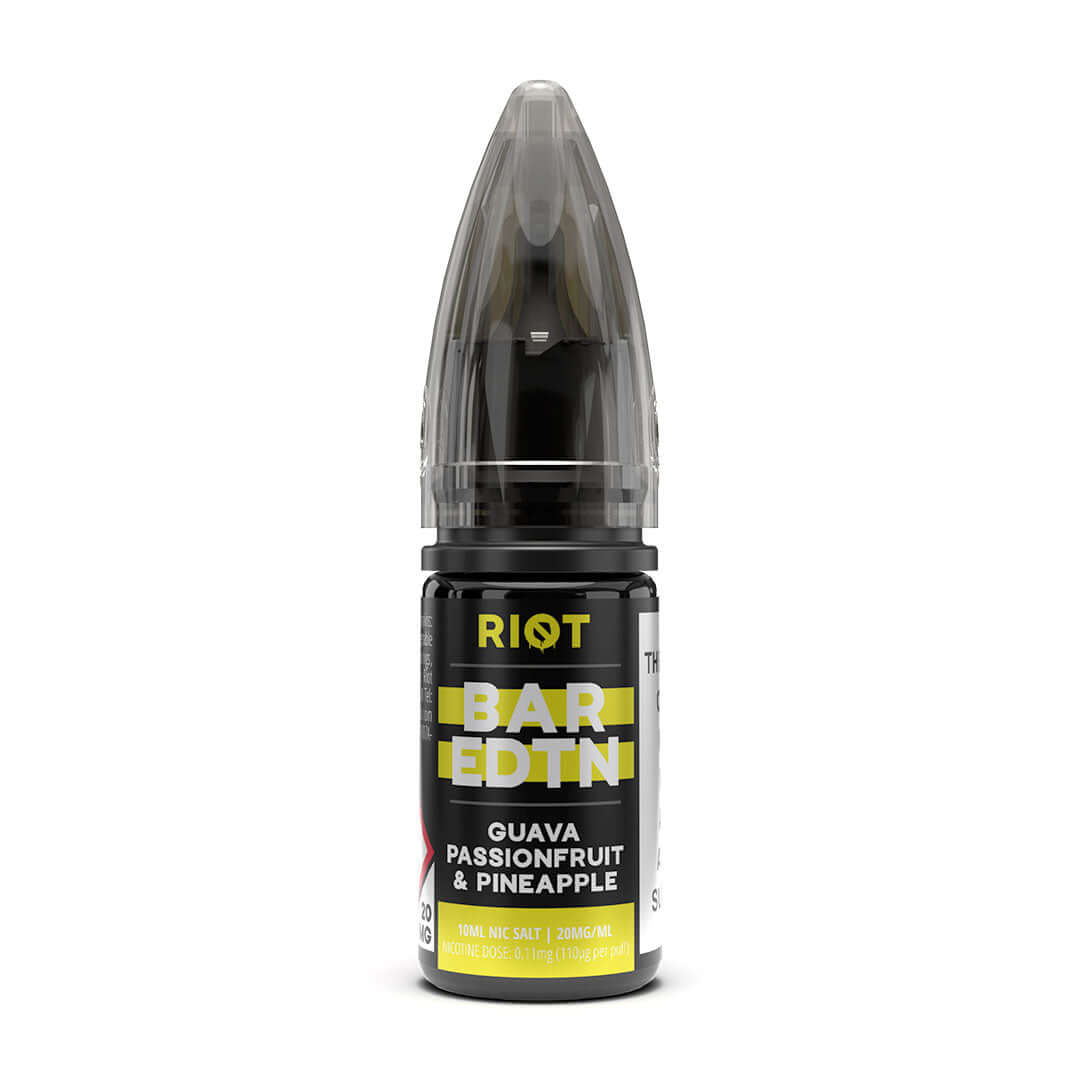 Riot Squad Bar Edition Guava Passionfruit and Pineapple 10ml Nicotine Salt E-Liquid