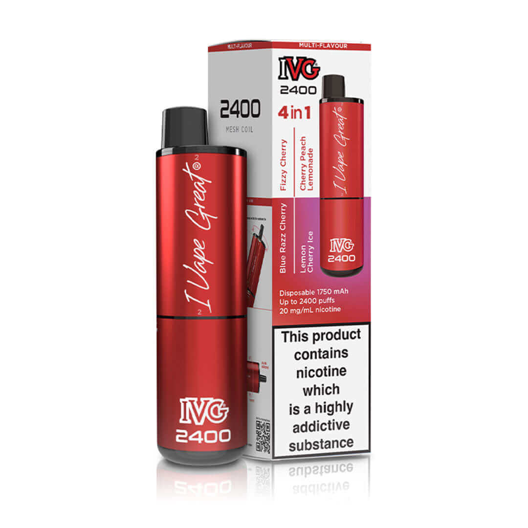 Cherry Edition IVG 2400 4 In 1 Disposable Vape