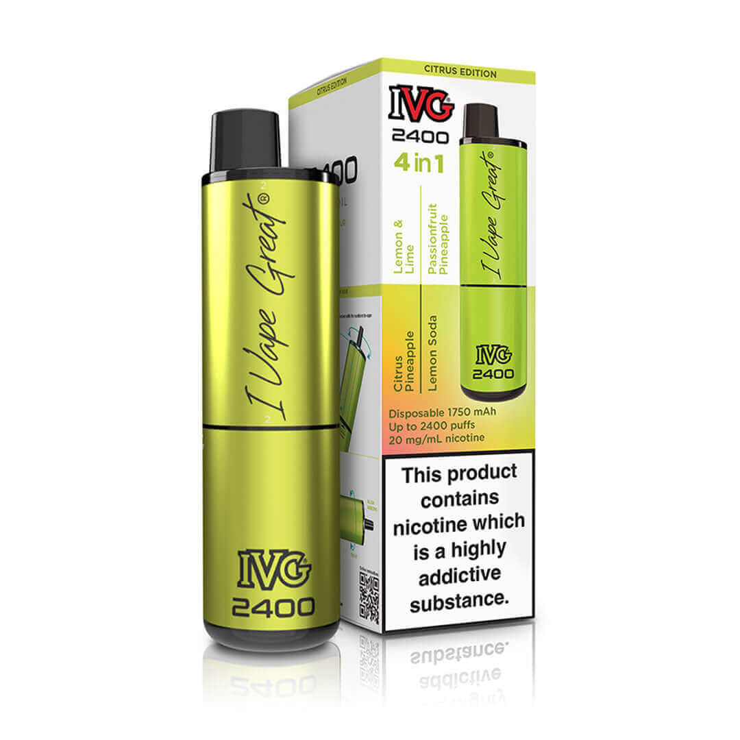 Citrus Edition IVG 2400 4 In 1 Disposable Vape