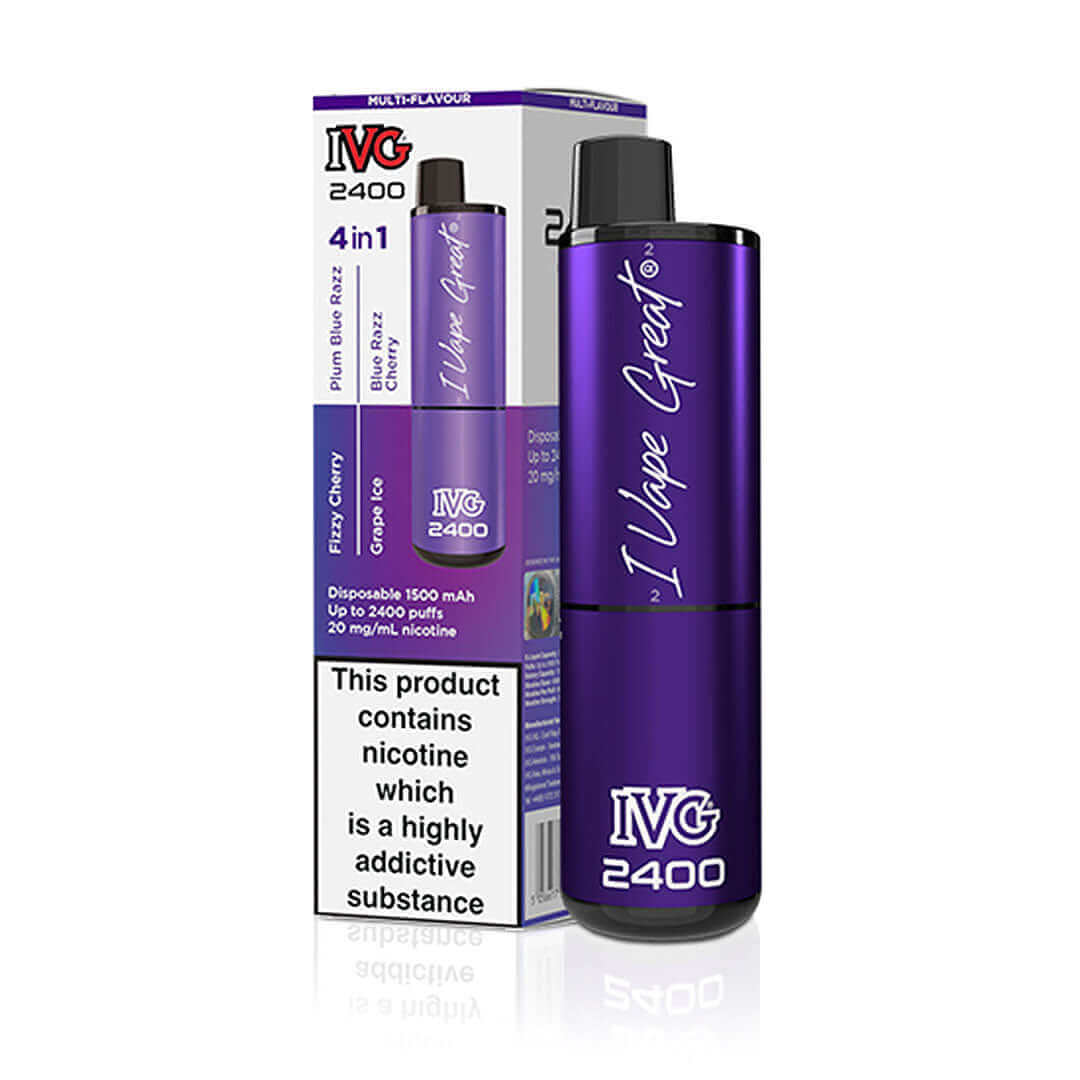 Purple Edition IVG 2400 4 In 1 Disposable Vape