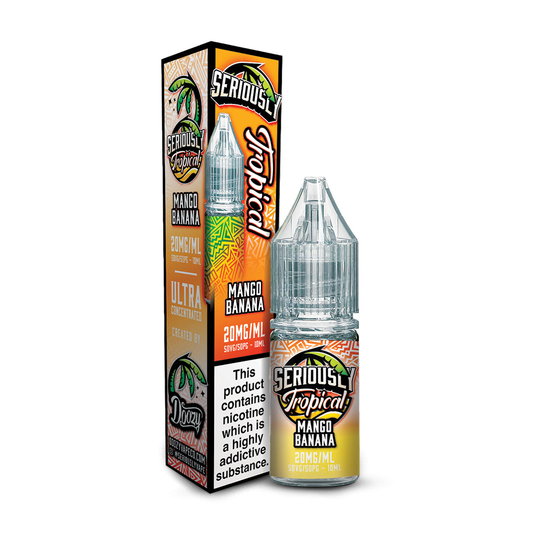 Mango Banana Doozy Vape Co Seriously Tropical 10ml Nicotine Salt E-Liquid