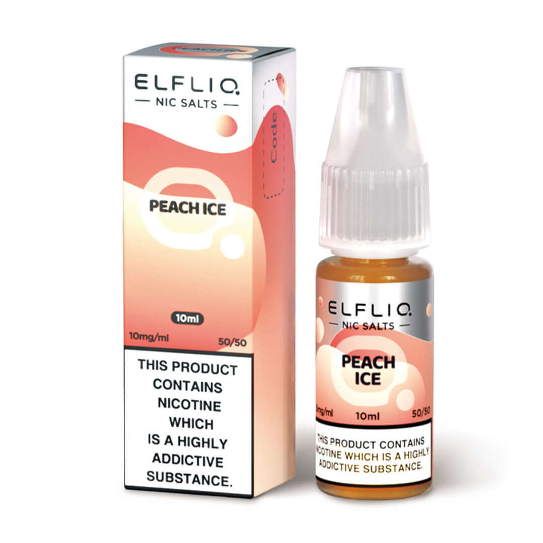 Elf Bar Elfliq Peach Ice 10mg Nicotine Salt E-Liquid