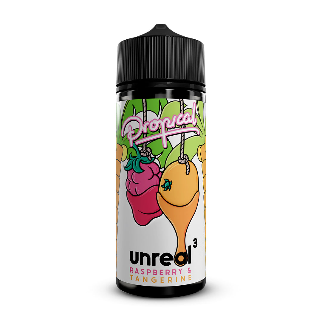 Raspberry & Tangerine Unreal 3 Propical 100ml Shortfill E-Liquid