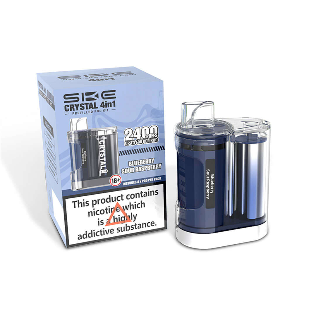Blueberry Sour Raspberry SKE Crystal 4 in 1 Vape Kit