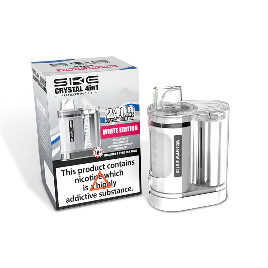 White Edition SKE Crystal 4 in 1 Vape Kit
