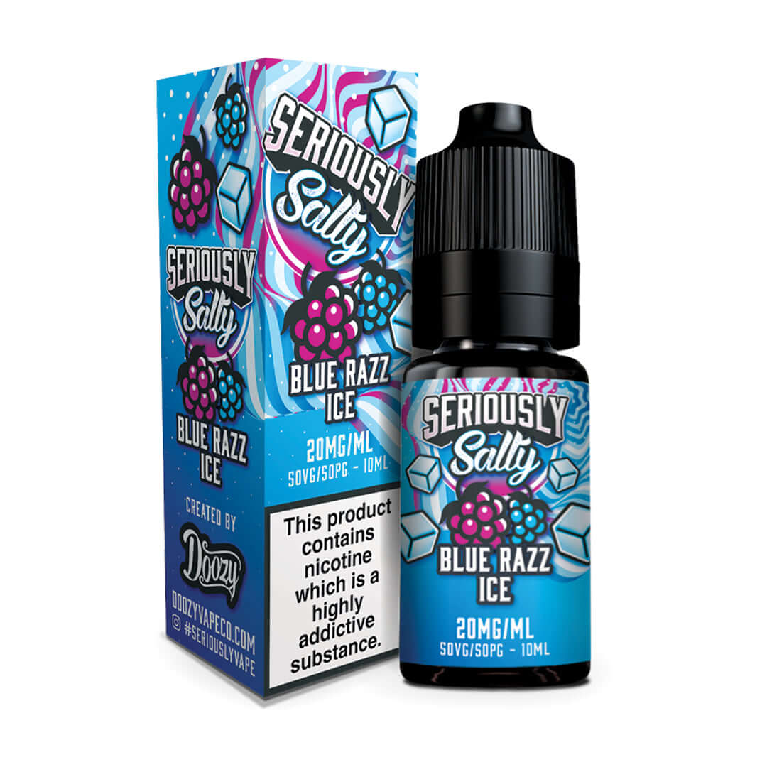 Doozy Vape Co Seriously Salty Blue Razz Ice 20mg Nicotine Salt E-Liquid