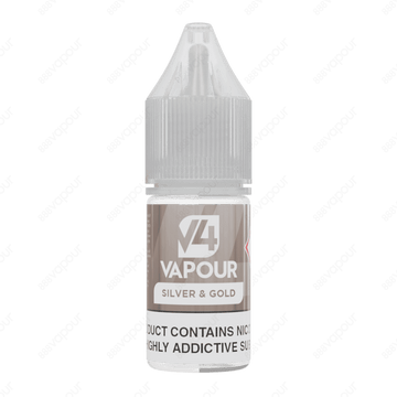 V4 Vapour Silver & Gold 0mg Freebase 10ml E-Liquid