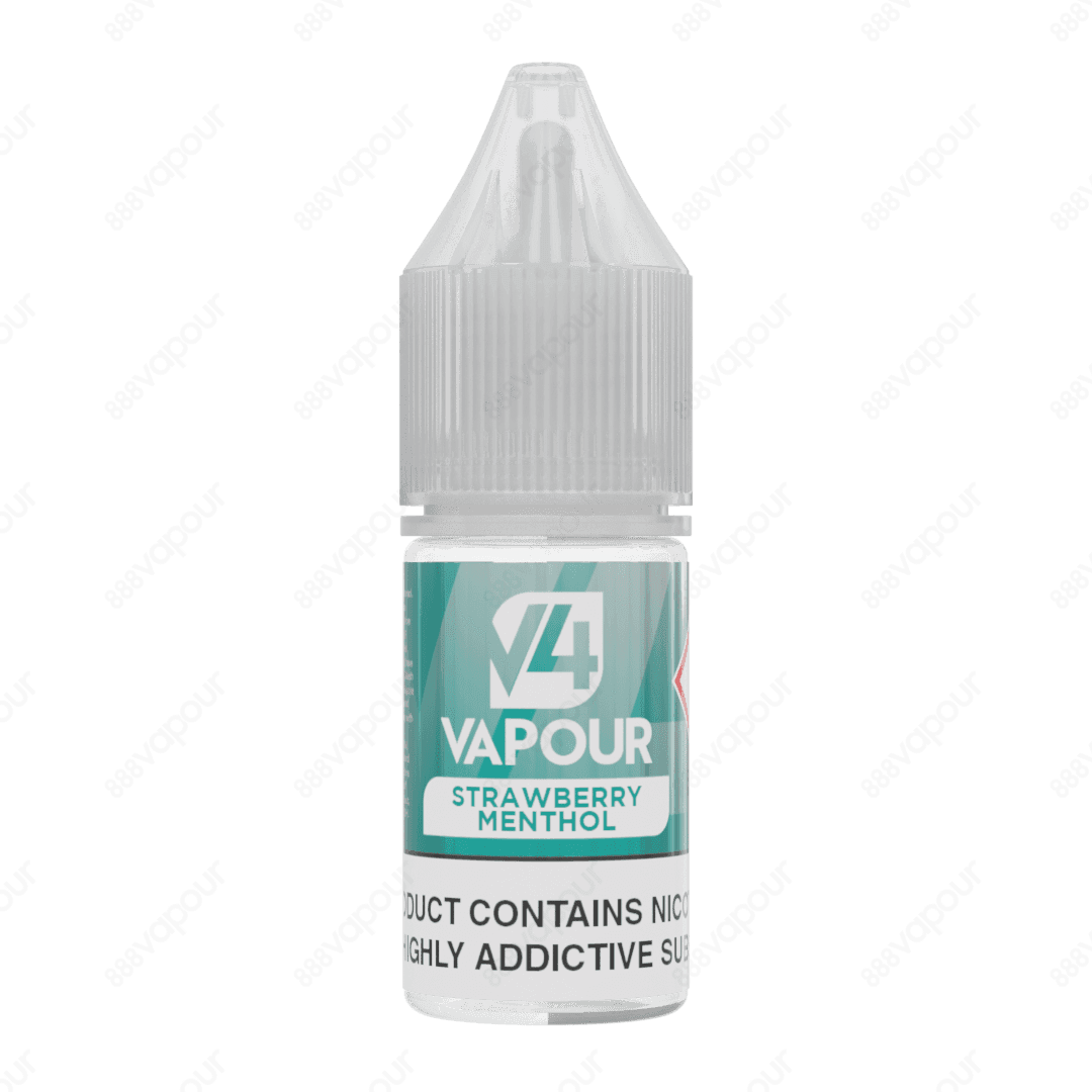 V4 Vapour Strawberry Menthol 0mg Freebase 10ml E-Liquid