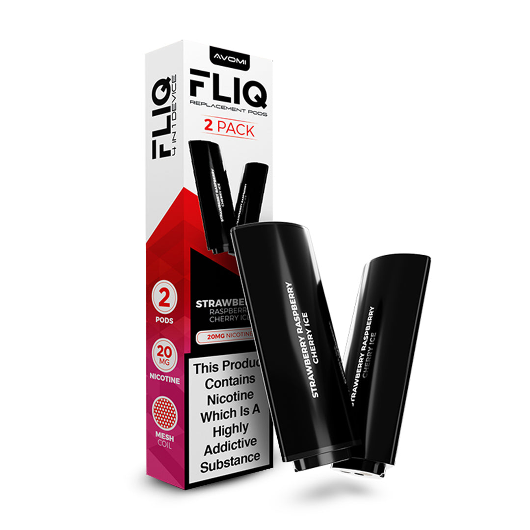 Strawberry Raspberry Cherry Avomi Fliq Prefilled Replacement Pods