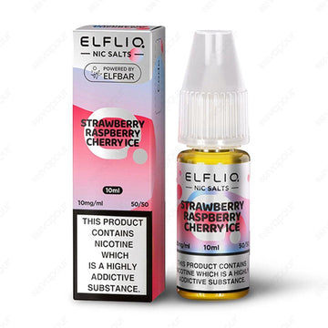 Elf Bar Elfliq Strawberry Raspberry Cherry Ice 10ml Nicotine Salt E-Liquid