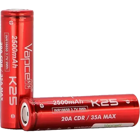 VAPECEL K25 18650 Battery | 2500mAh High-Drain Vape Battery 888 Vapour VAPECEL K25 18650 Battery | 2500mAh High-Drain Vape Battery 888 Vapour