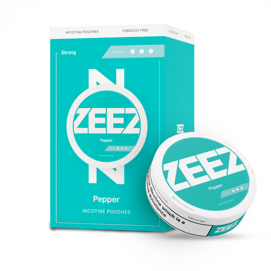 ZEEZ Peppermint Nicotine Pouches with box