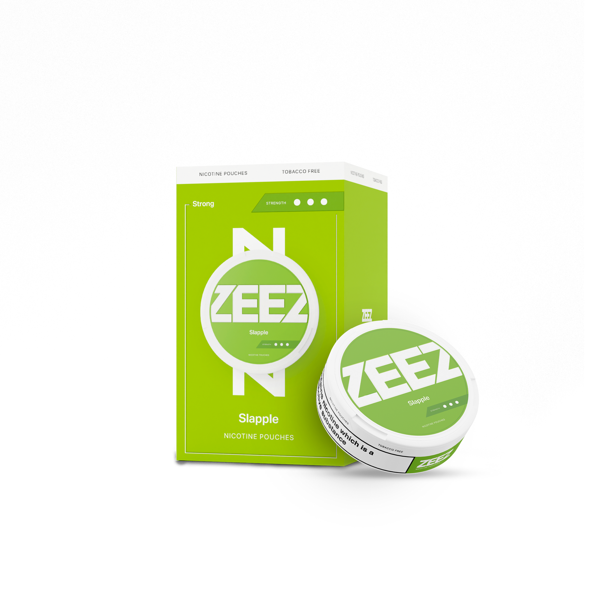 ZEEZ Sour Apple Nicotine Pouches with box