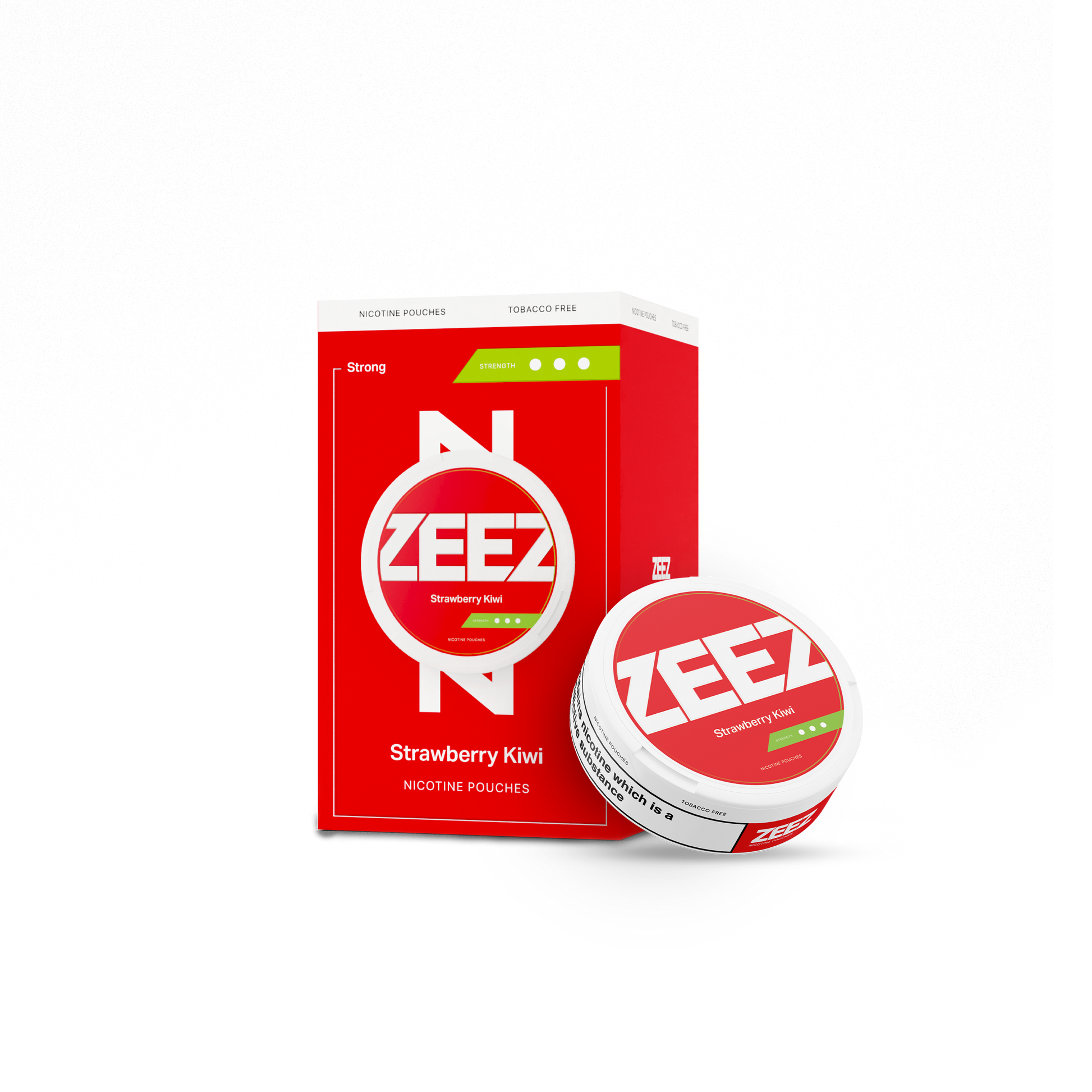 ZEEZ Strawberry Kiwi Nicotine Pouches with box
