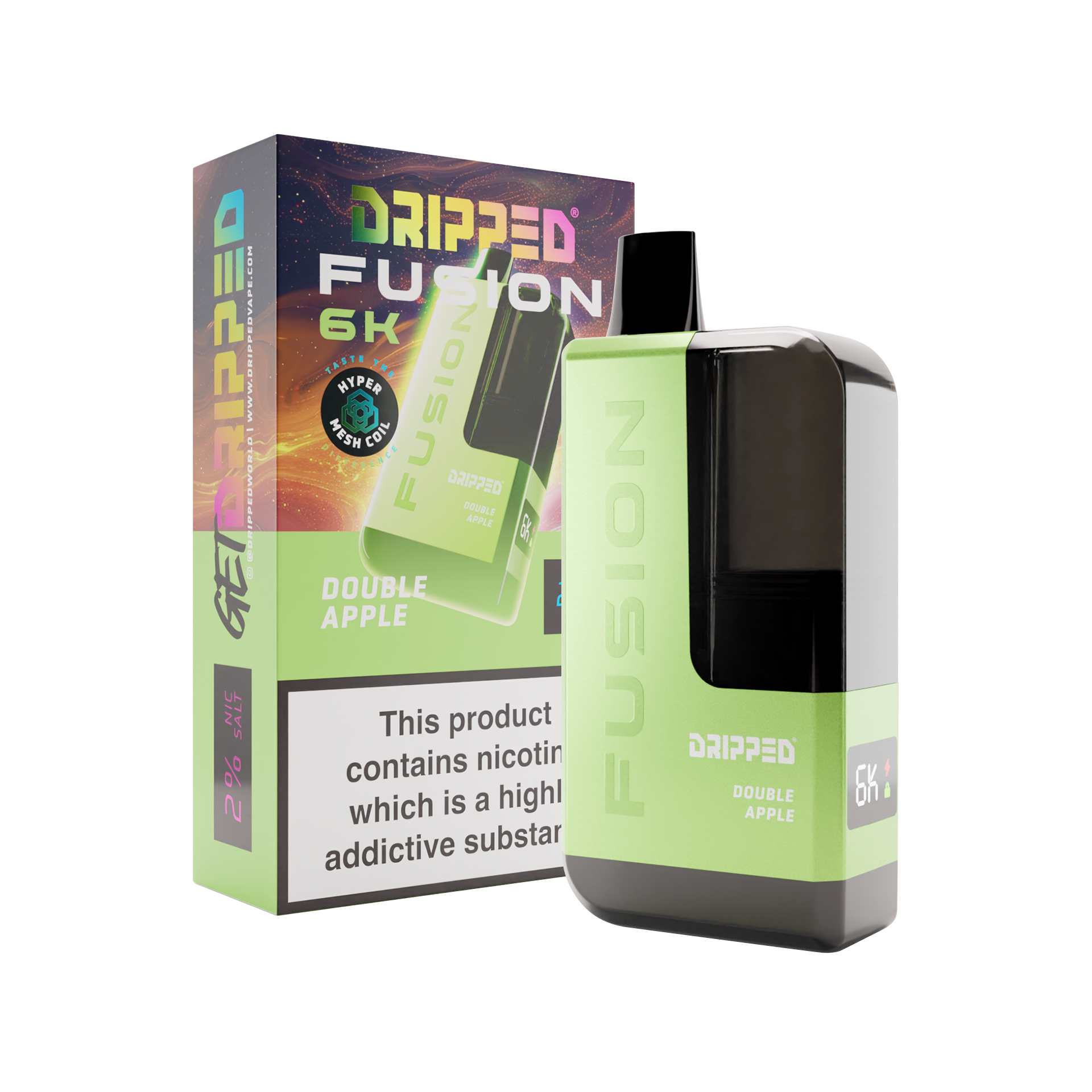 Double Apple Dripped Fusion 6k Disposable Kit