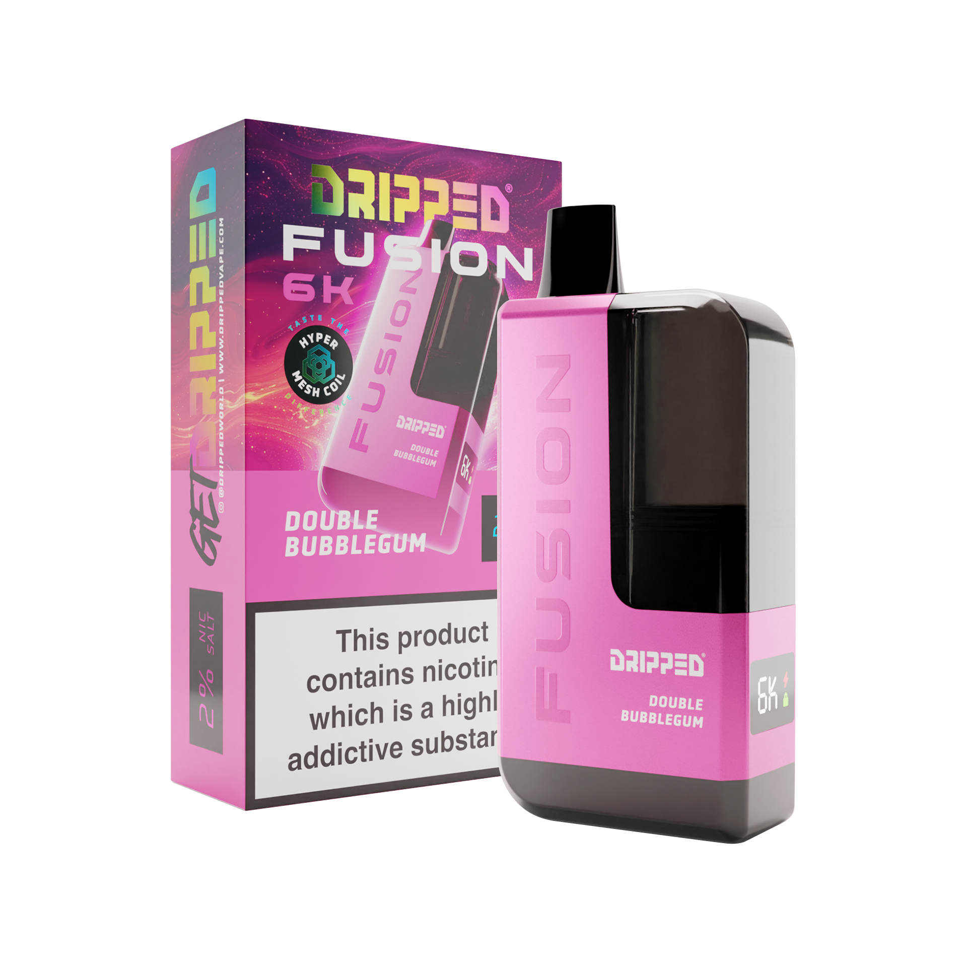 Double Bubblegum Dripped Fusion 6k Disposable Kit