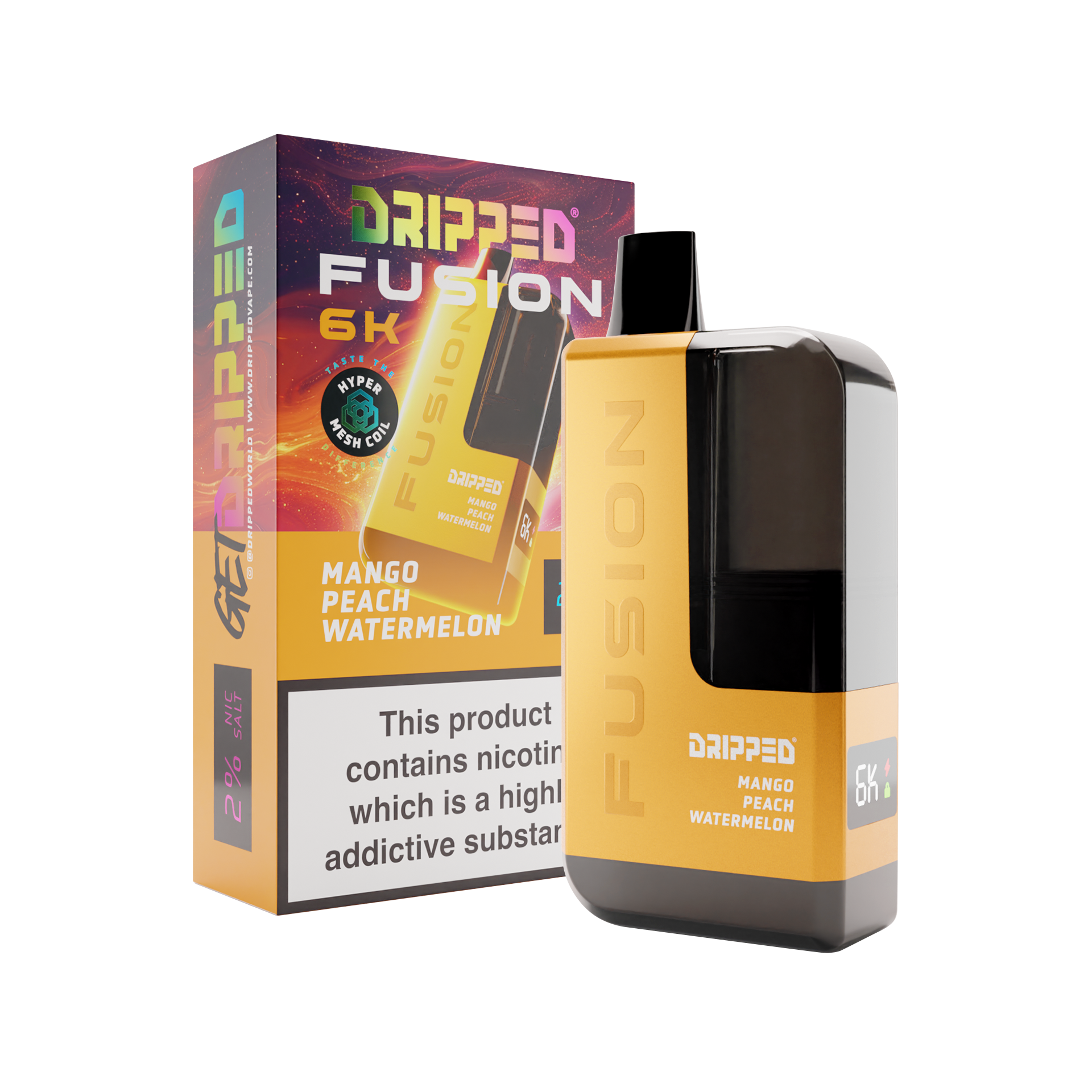Mango Peach Watermelon Dripped Fusion 6k Disposable Kit