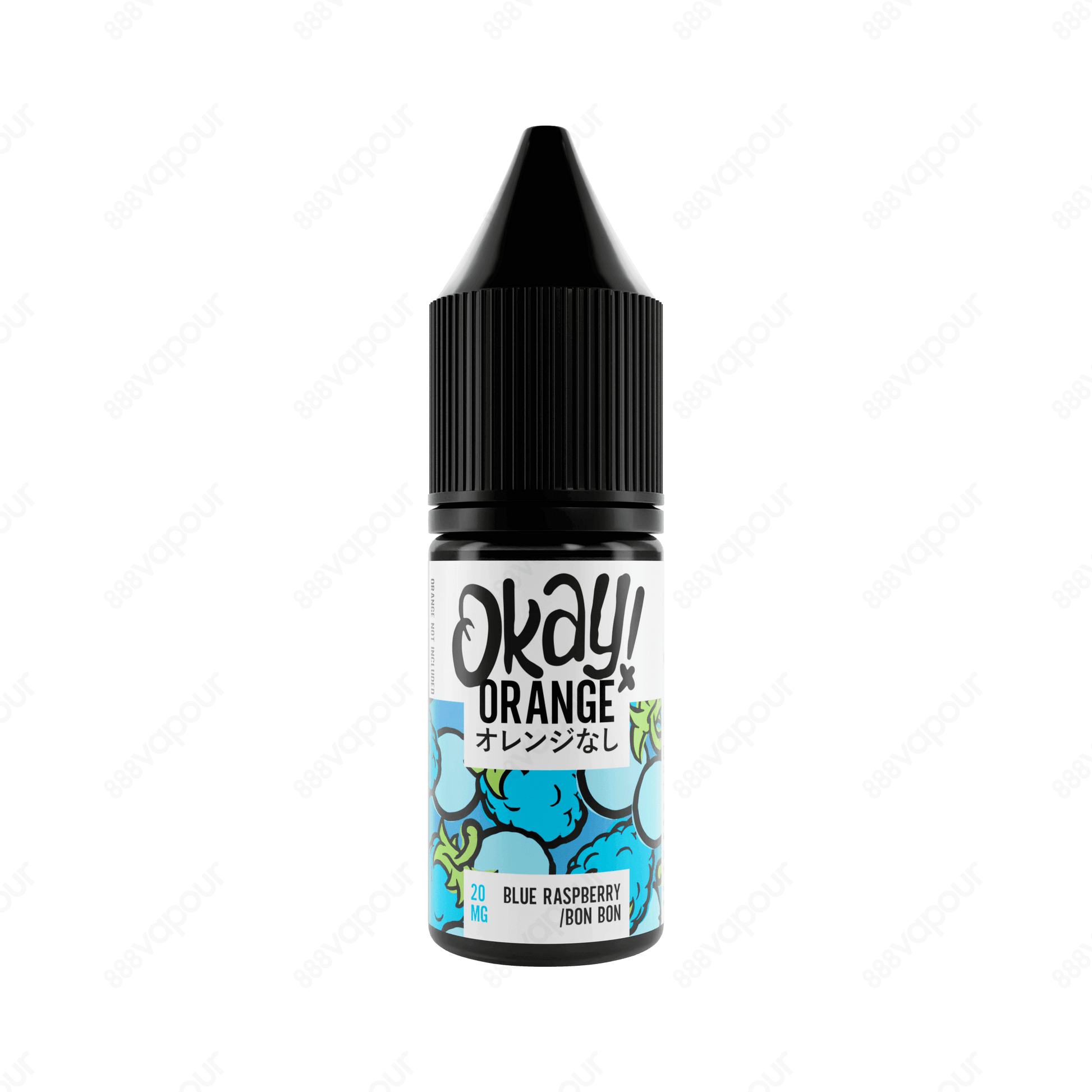 Okay Orange Blue Raspberry Bon Bon Salt Nicotine Vape E-Liquid | £3.95 | 888 Vapour | Okay Orange Blue Raspberry Bon Bon Nicotine Salt E-Liquid is a tempting candied fruit blend with a tangy raspberry finish. Blue Raspberry Bon Bon by Okay Orange is avail