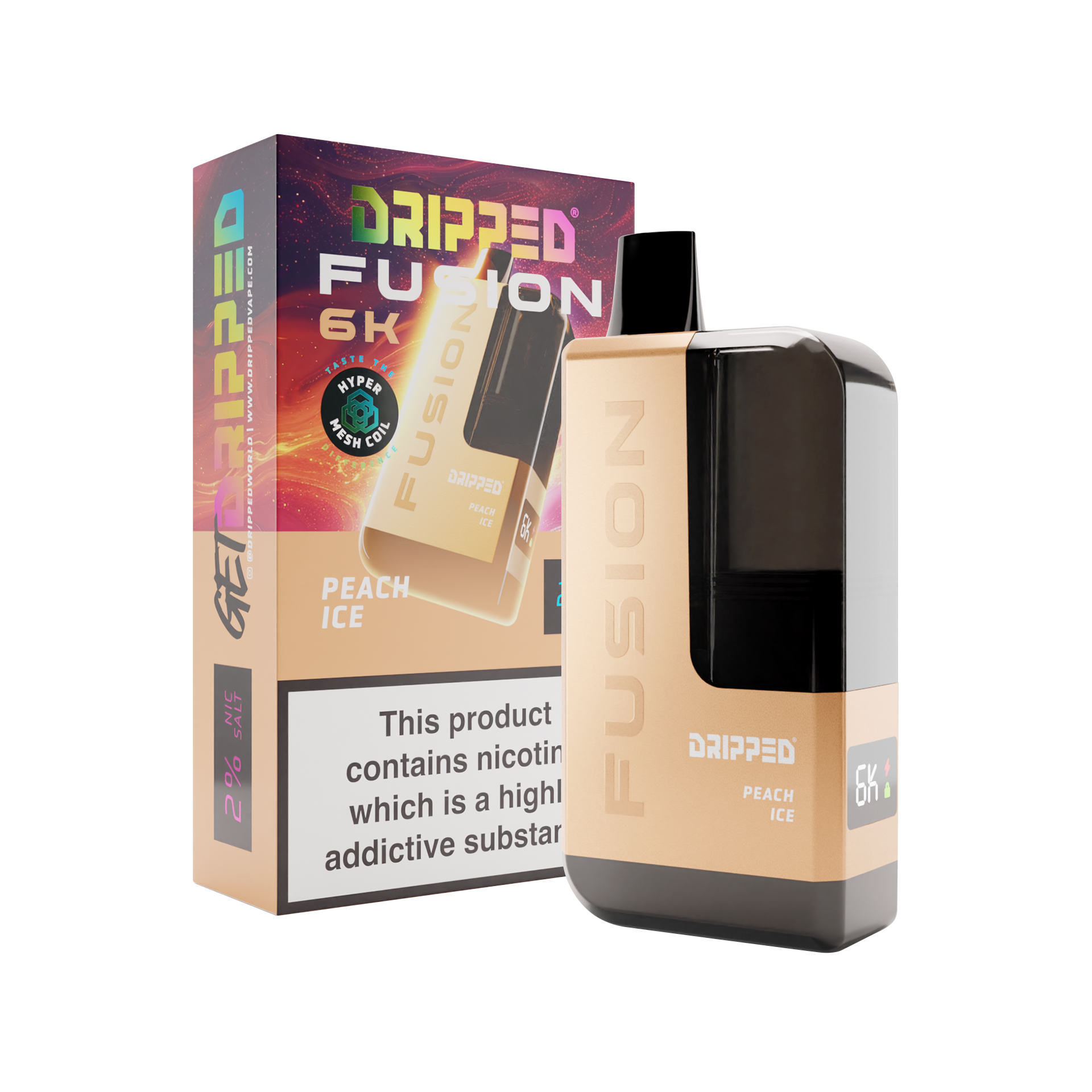 Peach Ice Dripped Fusion 6k Disposable Kit