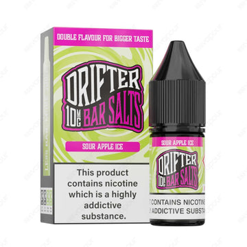 Drifter Bar Salts Sour Apple Ice 10mg Nicotine Salt E-Liquid