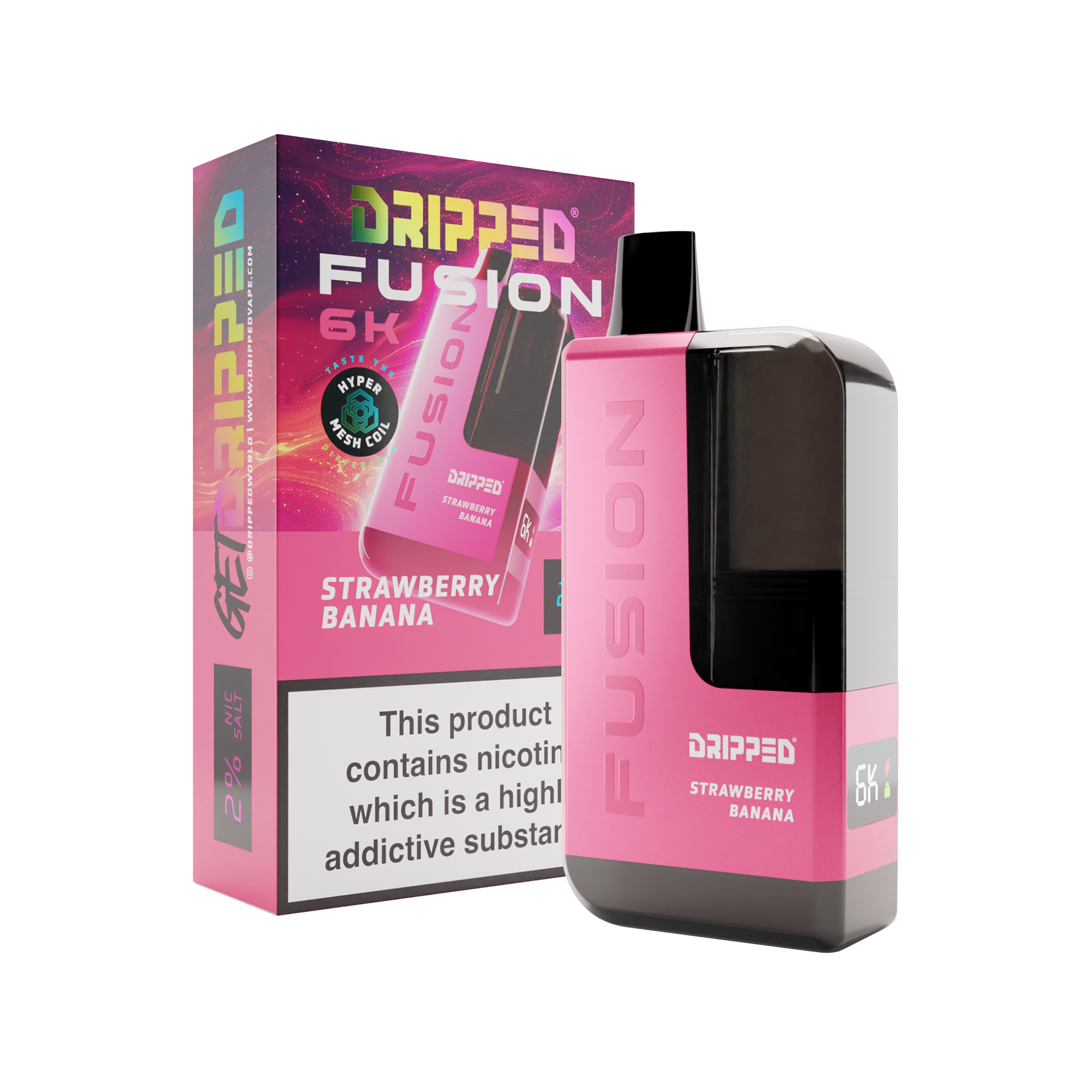 Strawberry Banana Dripped Fusion 6k Disposable Kit
