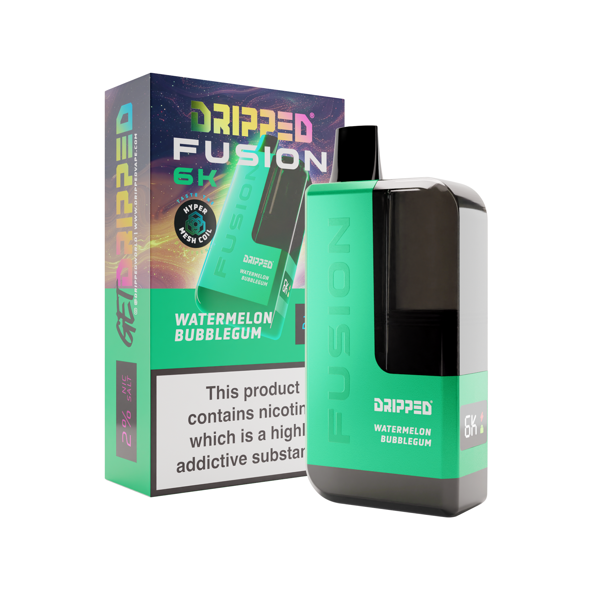 Watermelon Bubblegum Dripped Fusion 6k Disposable Kit