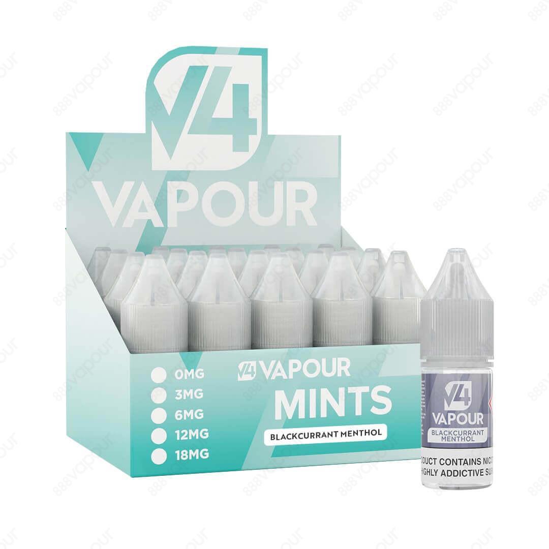 V4 Vapour Blackcurrant Menthol 10ml Freebase E-Liquid with box