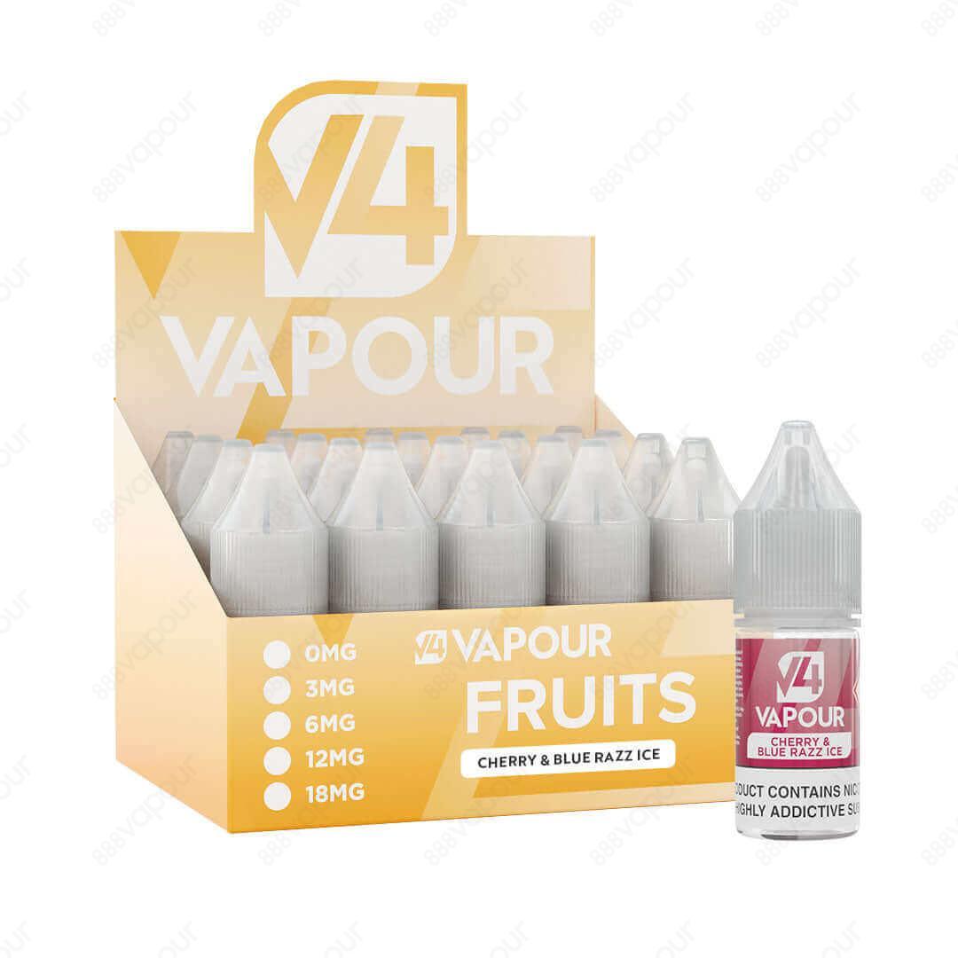 V4 Vapour Cherry & Blue Razz Ice 10ml Freebase E-Liquid with box