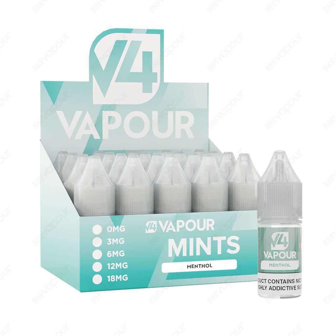 V4 Vapour Menthol 10ml Freebase E-Liquid with box