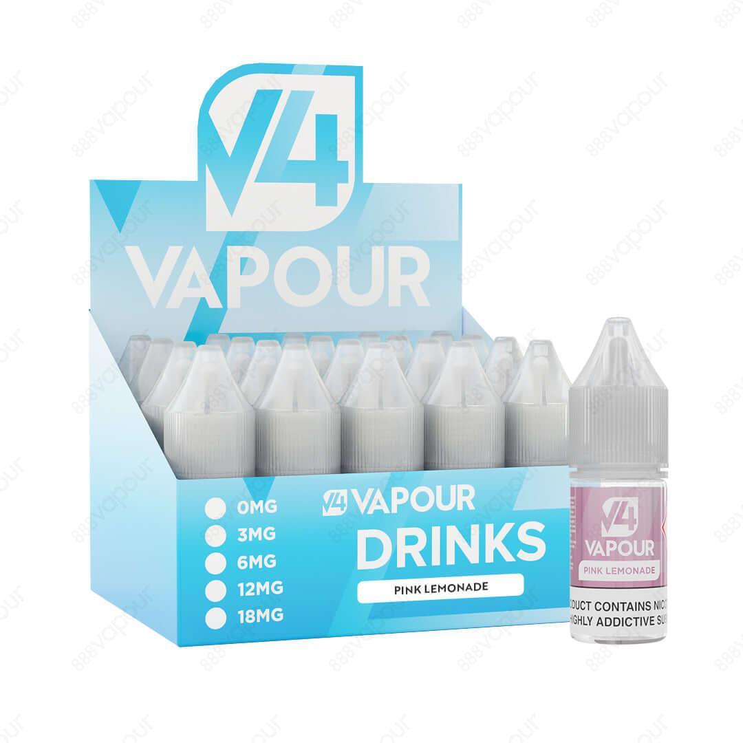 V4 Vapour Pink Lemonade 10ml Freebase E-Liquid with box