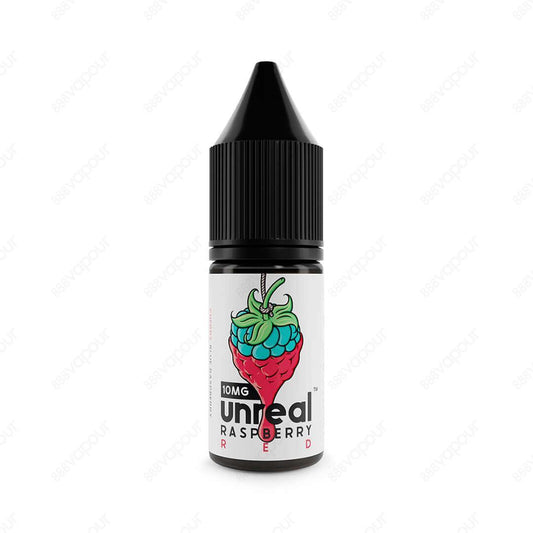 Unreal Raspberry Red Salt E-Liquid | £3.95 | 888 Vapour | Red from Unreal Raspberry perfectly captures sweet cherry and hits of blue raspberry for the ultimate fruity flavour. Available in a 10ml nicotine salt with a choice of two strengths, these delicio