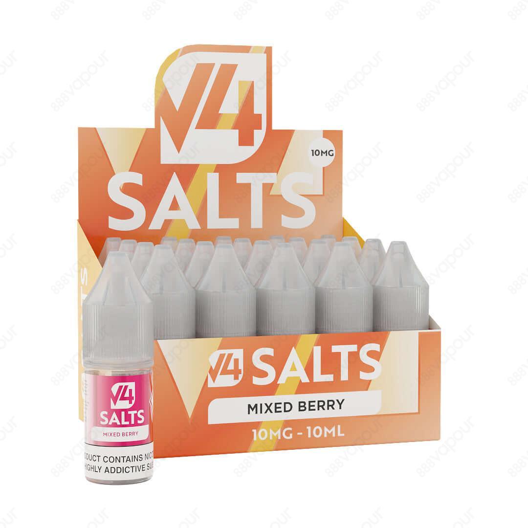 V4 Vapour Mixed Berries 10mg Nicotine Salt E-Liquid with box