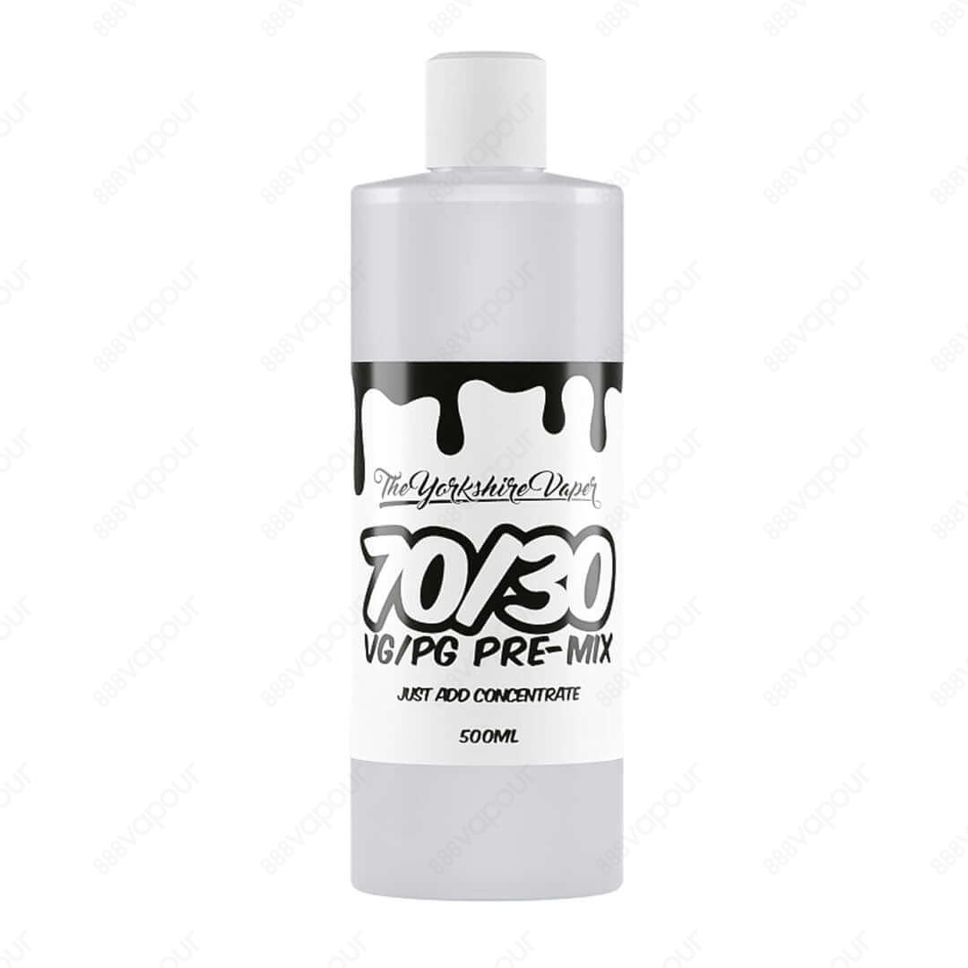 The Yorkshire Vaper 70/30 VG/PG Premix | £4.00 | 888 Vapour | The Yorkshire Vaper's premix is the perfect companion for any vaper who wants to mix their own e-liquids without the hassle of working out the maths! This premix features 70% of VG (Vegetable G