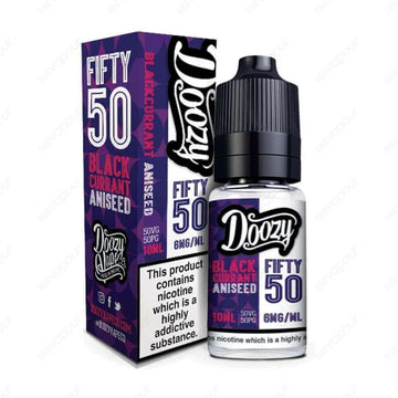 Doozy Vape Co Fifty 50 Blackcurrant Aniseed 10ml Nicotine Salt E-Liquid