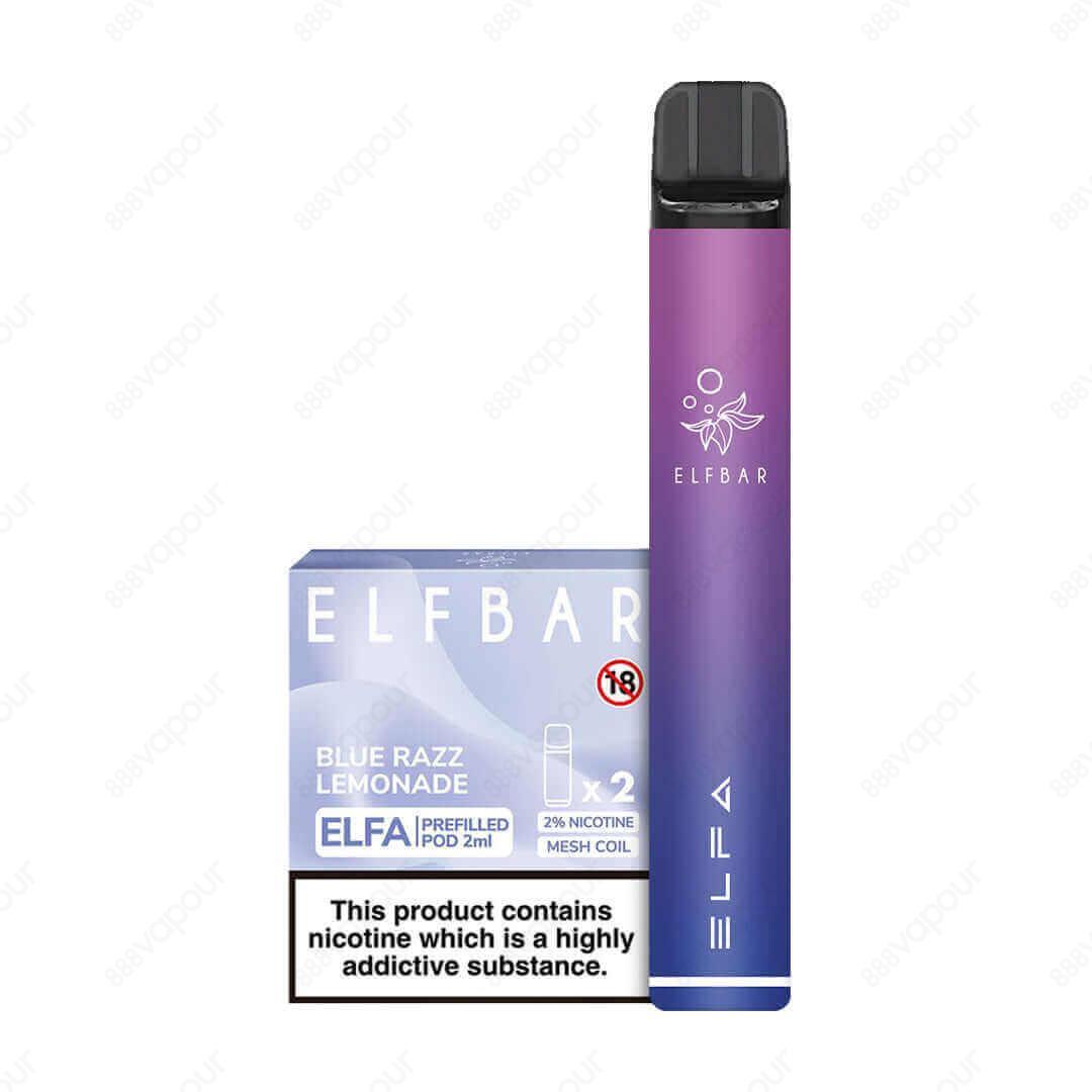 Elf Bar Elfa Pod Kit | £7.99 | 888 Vapour | The Elfa Pod Kit by Elf Bar is the ideal device for someone looking to quit smoking, combining the sleek look and feel of a disposable vape with a rechargable device. The Elfa Pod Kit comes with 1x 2ml pod fille