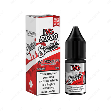IVG Strawberry Sensation 50/50 3mg Nicotine Salt E-Liquid