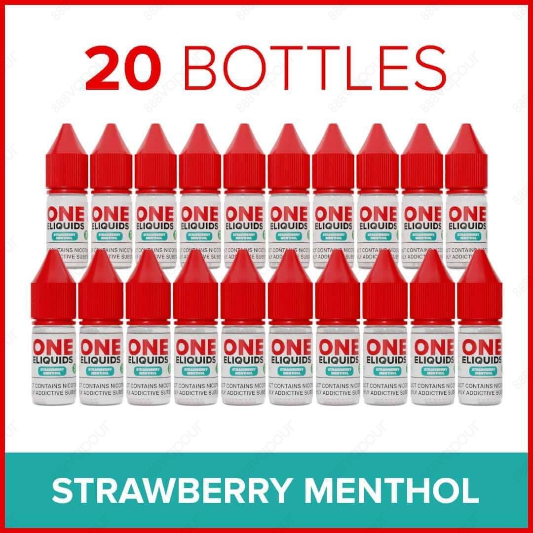 Group image of One ELiquids Strawberry Menthol 10ml Freebase E-Liquid