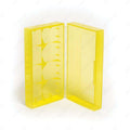 Yellow Plastic Two Bay 18650 Battery Case